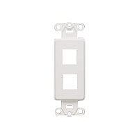 C2G Two Port Keystone Decorative Style Wall Plate - White - prise modulaire