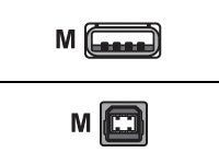 Intermec - USB cable - USB to USB Type B - 6.6 ft