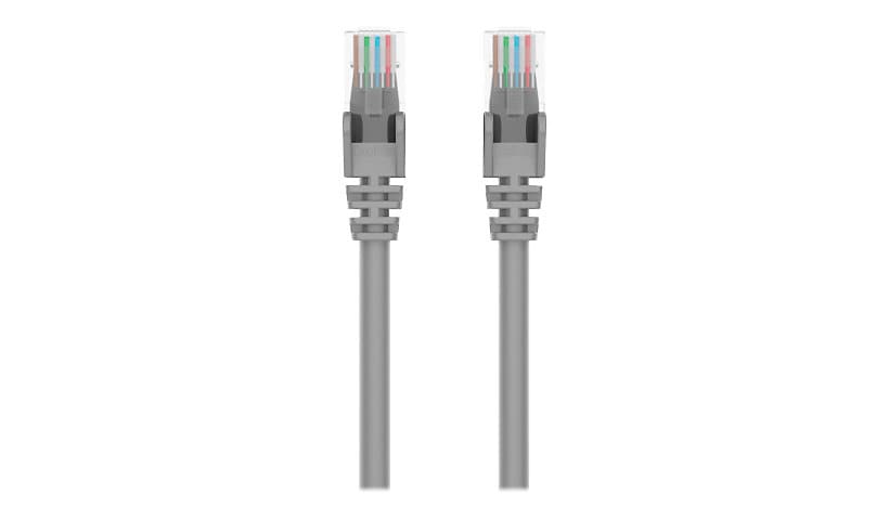 Belkin Cat5e/Cat5 10ft Grey Snagless Ethernet Patch Cable, PVC, UTP, 24 AWG, RJ45, M/M, 350MHz, 10'