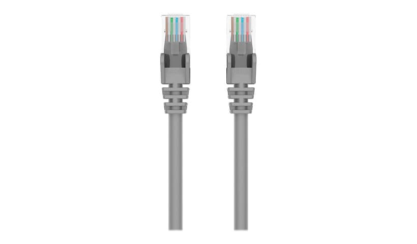 Belkin Cat5e/Cat5 25ft Grey Snagless Ethernet Patch Cable, PVC, UTP, 24 AWG, RJ45, M/M, 350MHz, 25'