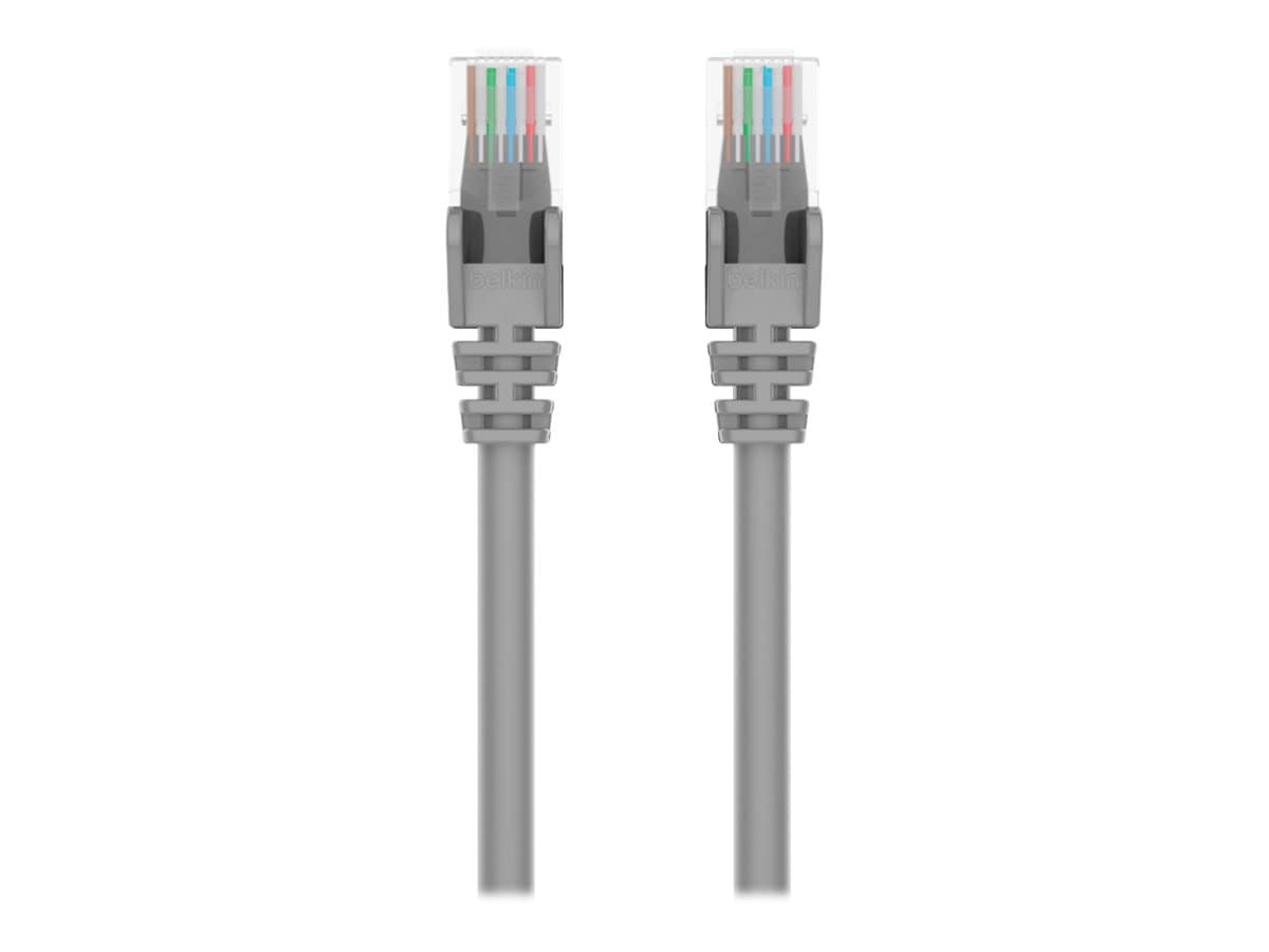 Belkin Cat5e/Cat5 50ft Grey Snagless Ethernet Patch Cable, PVC, UTP, 24 AWG, RJ45, M/M, 350MHz, 50'