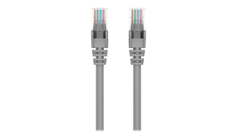 Belkin Cat5e/Cat5 50ft Grey Snagless Ethernet Patch Cable, PVC, UTP, 24 AWG, RJ45, M/M, 350MHz, 50'