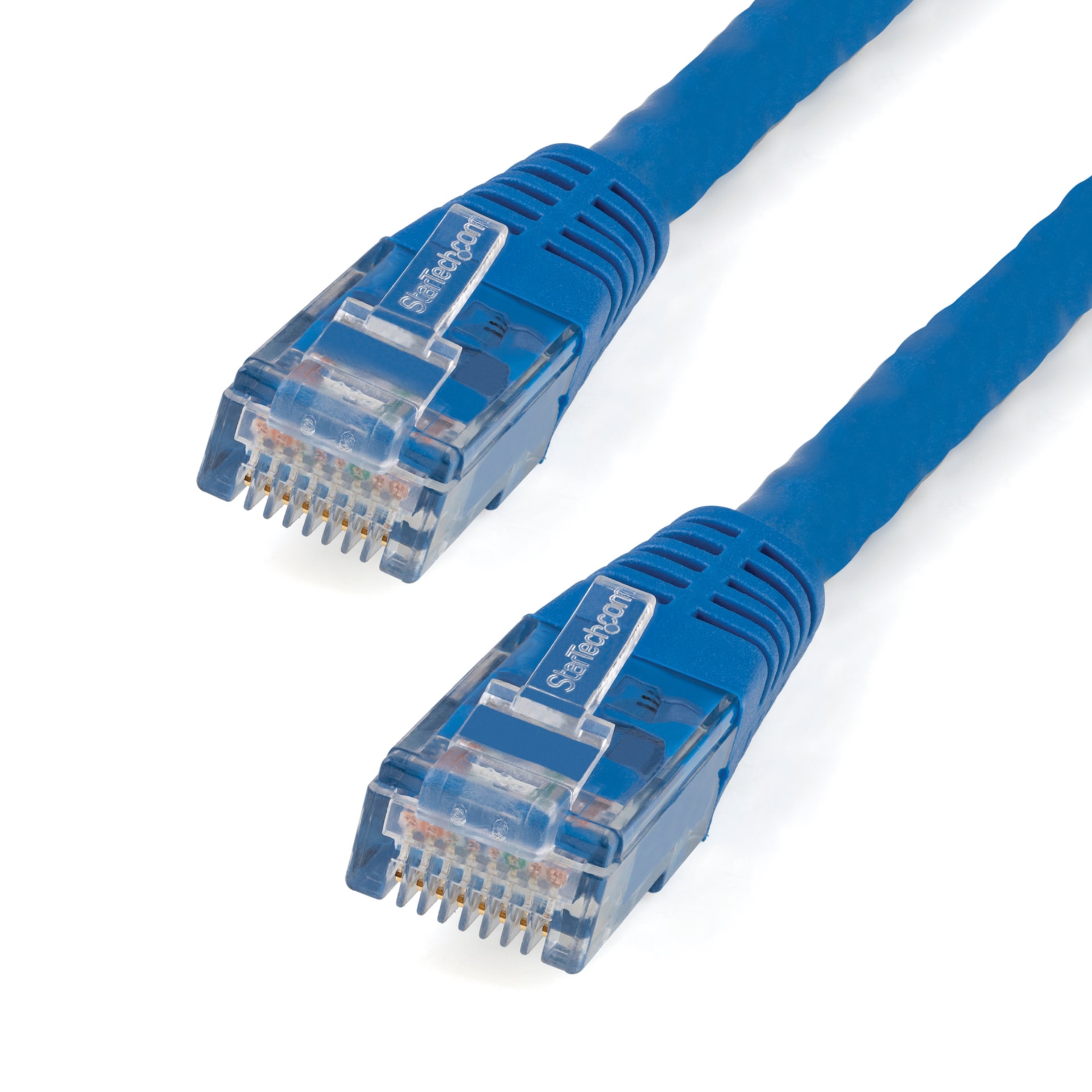 StarTech.com 15ft CAT6 Ethernet Cable - Blue CAT 6 Gigabit Wire 100W PoE 650MHz Molded Patch Cord