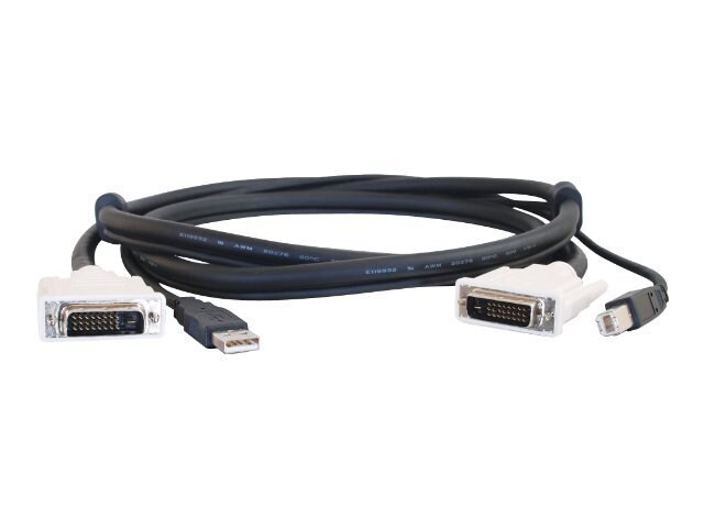 C2G 10ft DVI Dual Link + USB 2.0 KVM Cable - video / USB cable - 10 ft