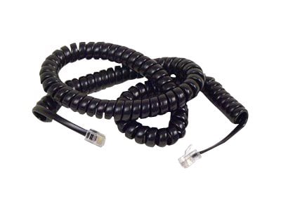 Belkin Coiled Cable Cord telephone handset - 12 foot  - Black