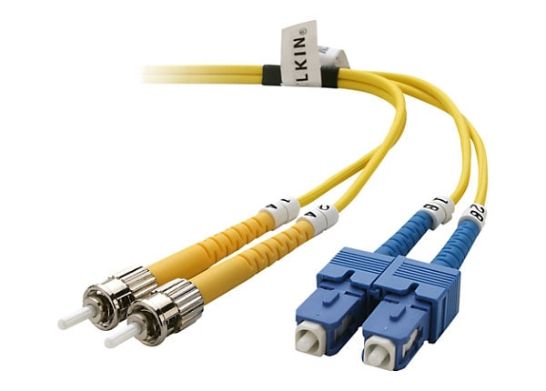 Belkin 2 Meter Single-mode Duplex Fiber Patch Cable, ST/SC