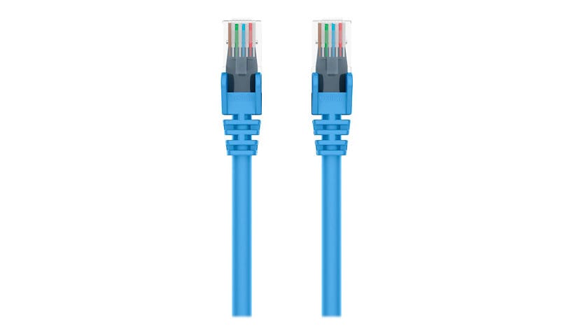 Belkin Cat5e/Cat5 14ft Blue Snagless Ethernet Patch Cable, PVC, UTP, 24 AWG, RJ45, M/M, 350MHz, 14'