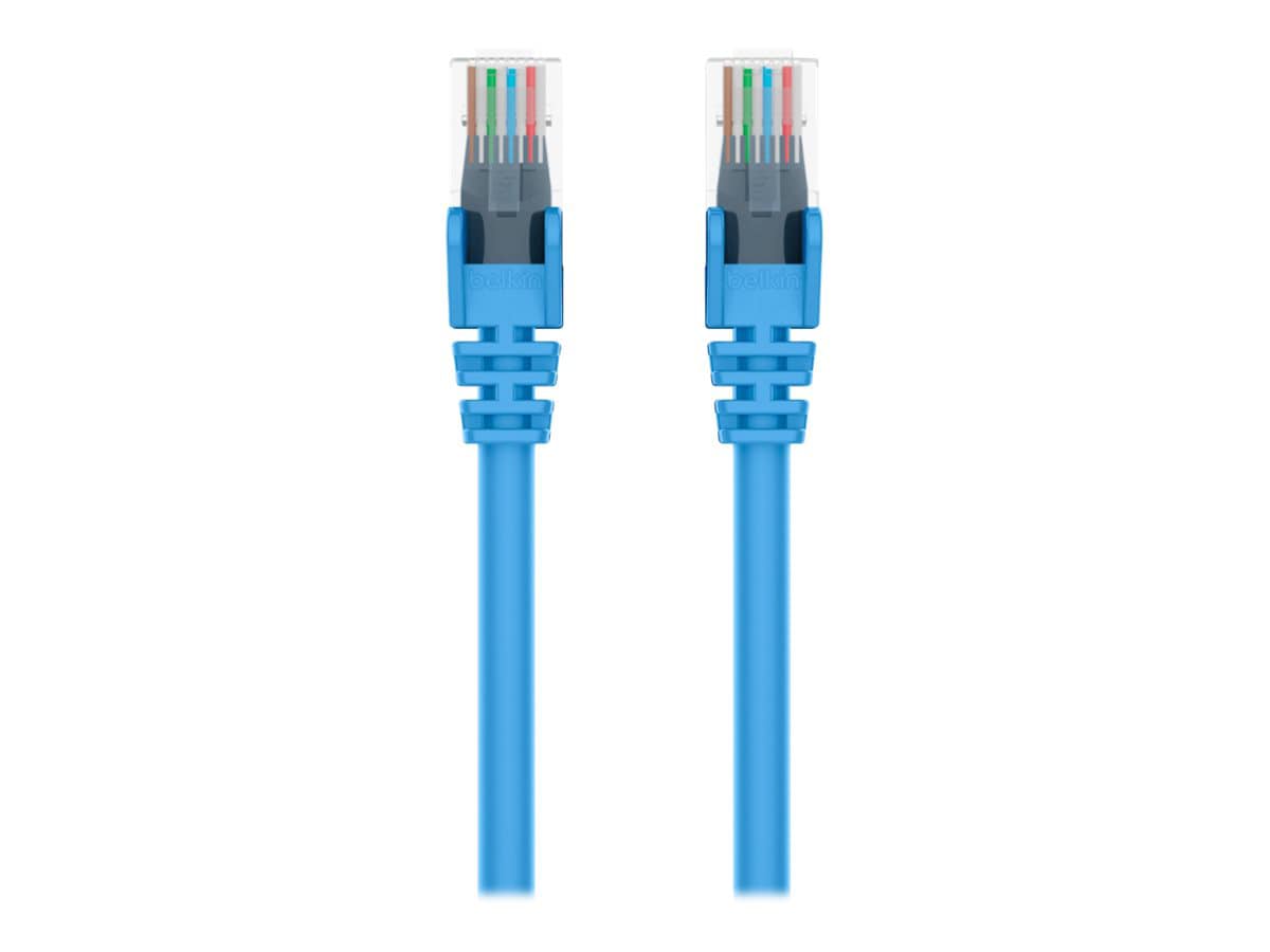 Belkin Cat5e/Cat5 25ft Blue Snagless Ethernet Patch Cable, PVC, UTP, 24 AWG, RJ45, M/M, 350MHz, 25'