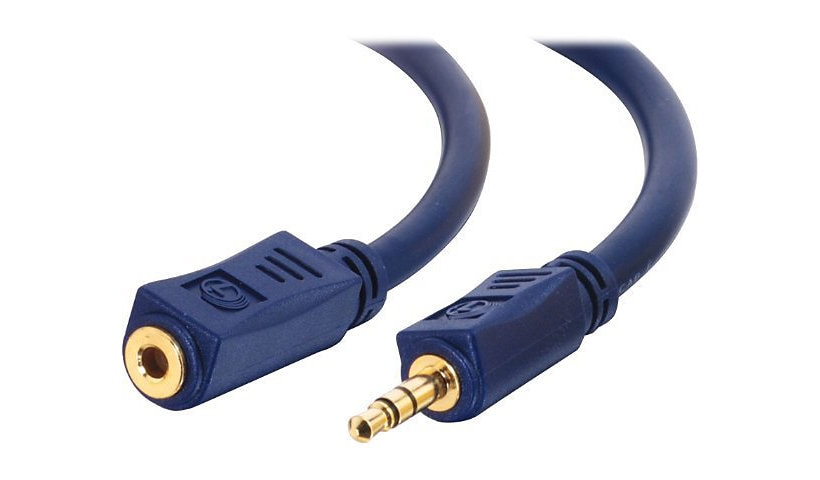 C2G Velocity 12ft Velocity 3.5mm M/F Stereo Audio Extension Cable - audio e