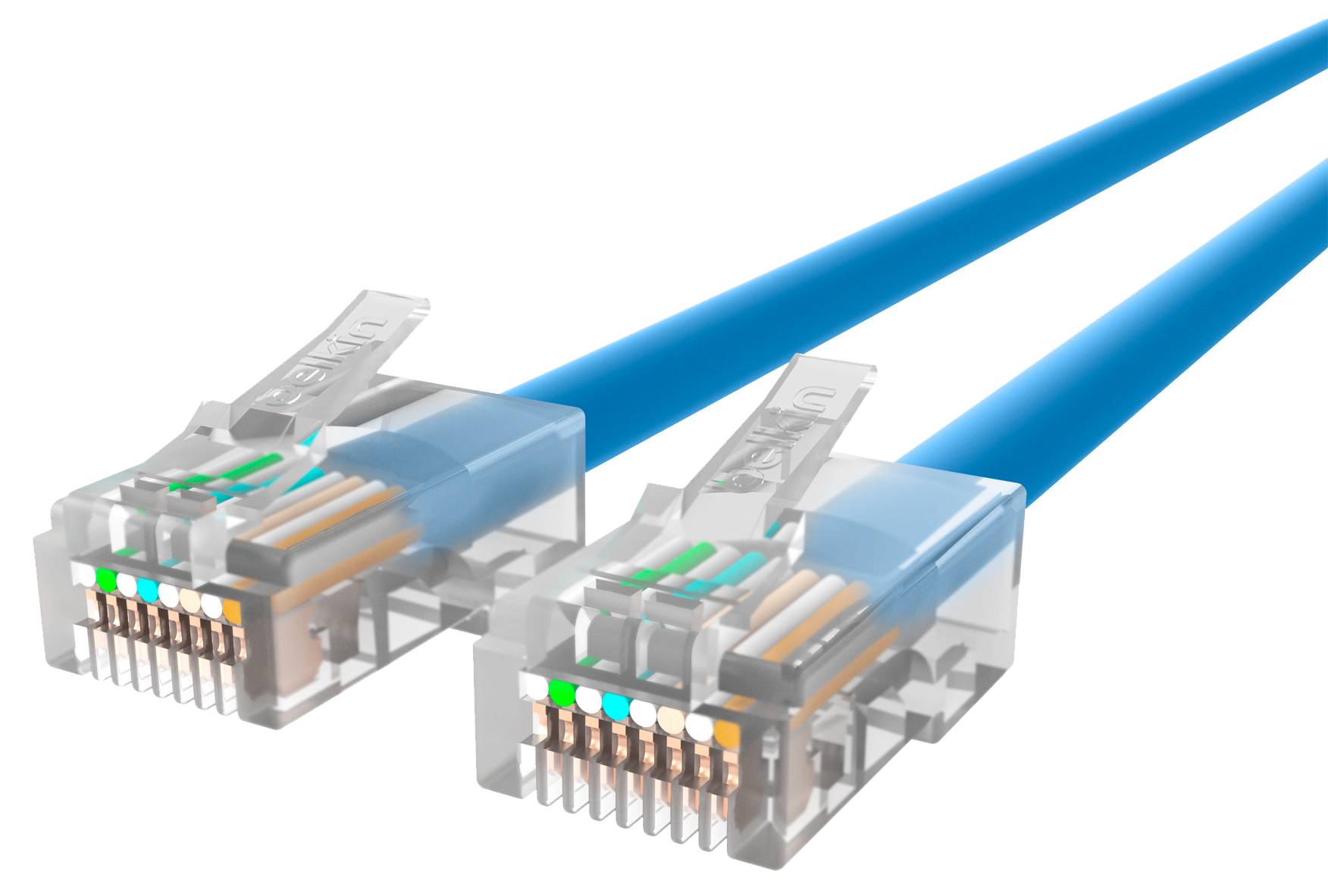 Belkin Cat5e/Cat5 5ft Blue Ethernet Patch Cable, No Boot, PVC, UTP, 24 AWG, RJ45, M/M, 350MHz, 5'