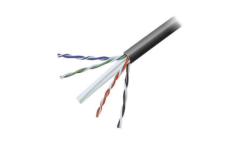 Belkin Cat6 1000ft Black Stranded Bulk Cable, PVC, 4PR, 24 AWG, 1000'