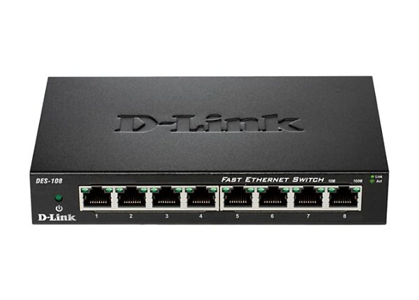 D-Link DES 108 - switch - 8 ports