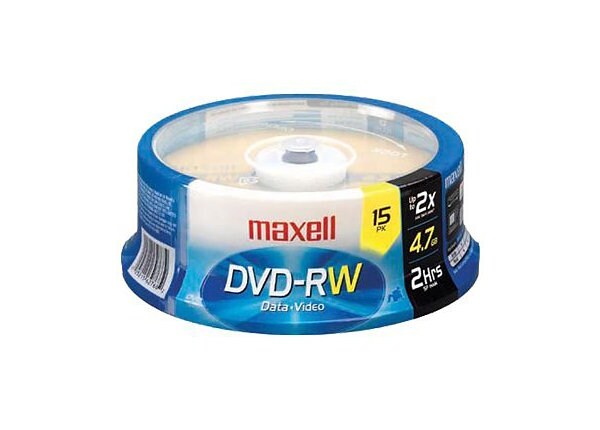 Maxell - DVD-RW x 15 - 4.7 GB - storage media