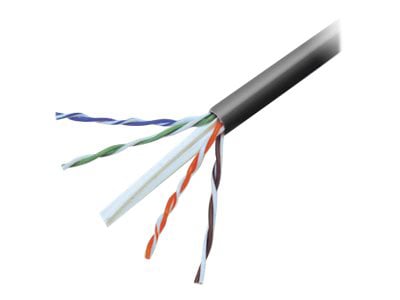 Belkin Cat6 1000ft Black Plenum Solid Bulk Cable, 4PR, 23 AWG, 1000'