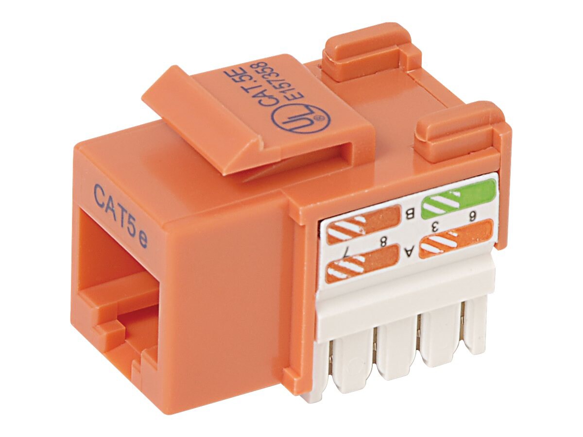 Belkin CAT5E KEYSTONE JACK * 568A/568B; ORANGE
