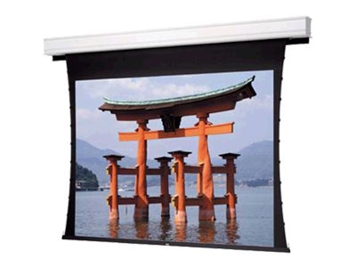 Da-Lite Tensioned Advantage Projection Screen - Plenum-Rated Case and Trim - Da-Mat - Automatic Closure Door - 133in