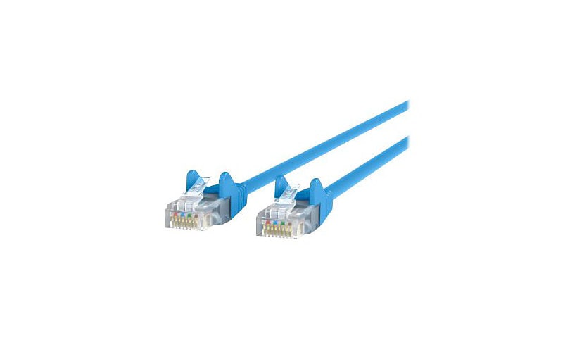 Belkin Cat6 8ft Blue Ethernet Patch Cable, UTP, 24 AWG, Snagless, Molded, RJ45, M/M, 8'