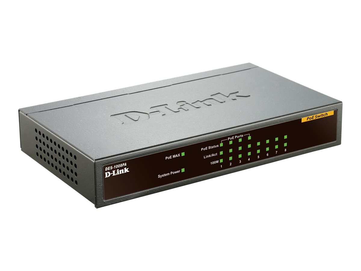 Thumbnail 2 of 3 for D-Link DES 1008PA - switch - 8 ports - unmanaged