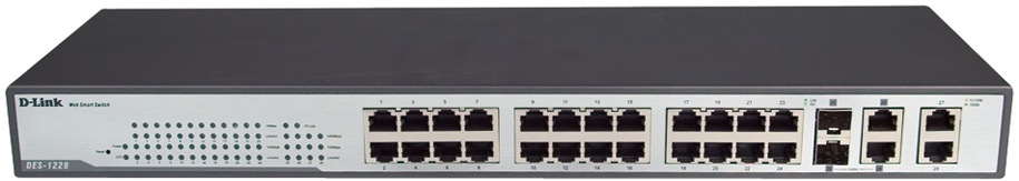 D-Link Web Smart 24-Port 10/100 + 4 1000BASE-T Ports + 2 Combo Ports Switch