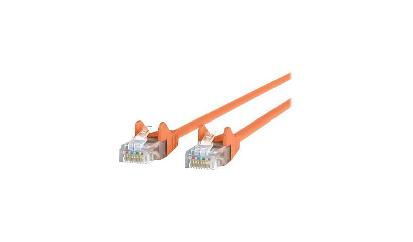 Belkin Cat6 1ft Orange Ethernet Patch Cable, UTP, 24 AWG, Snagless, Molded, RJ45, M/M, 1'