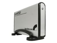 StarTech.com 3.5in Silver FireWire 400 USB to IDE External Hard Drive Enclosure - storage enclosure - ATA-133 - FireWire