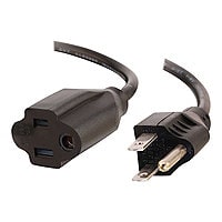 C2G 15ft Outlet Saver Power Extension Cord - 18 AWG - NEMA 5-15P to 5-15R