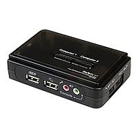 StarTech.com 2-Port USB VGA KVM Switch with Cables - Compact, Bus Powered