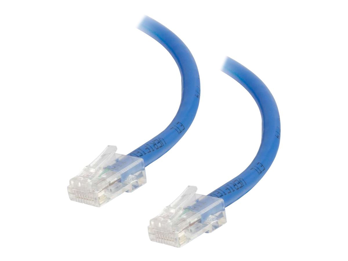 C2G 7ft Cat5e Non-Booted Unshielded (UTP) Ethernet Cable - Cat5e Network Patch Cable - PoE - Blue