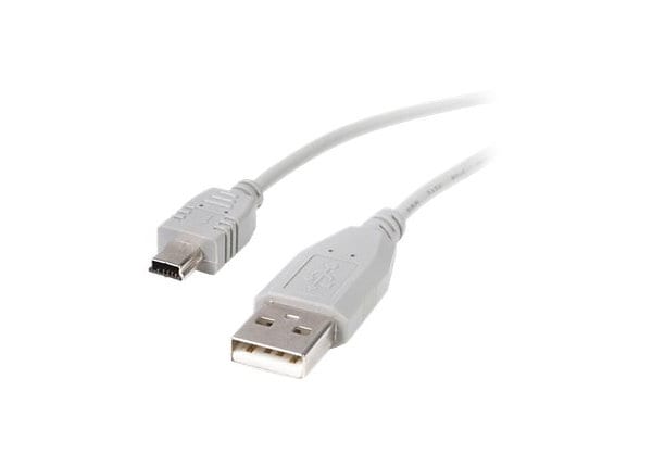 StarTech.com 6' Mini USB Cable A to Mini B - Gray - Micro Cable - USB2HABM6 - USB - CDW.com