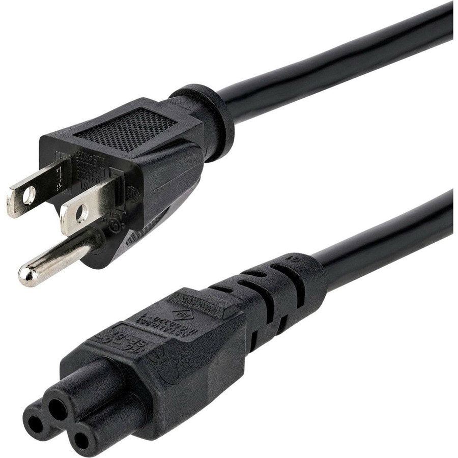 StarTech.com 6ft (1.8m) Laptop Power Cord NEMA 5-15P to C5 (Clover Leaf ...