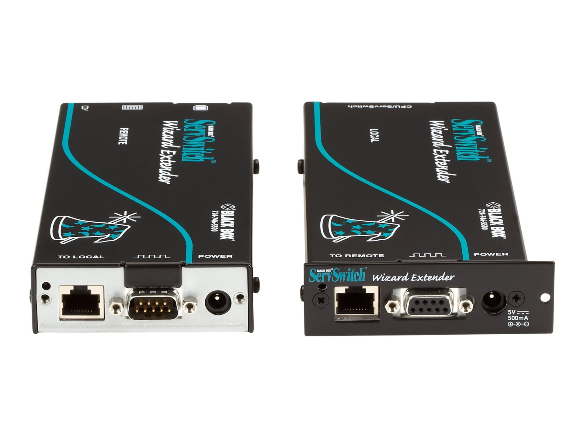 Black Box ServSwitch Wizard Extender Single-Access Serial Kit with Skew Compensation - KVM extender