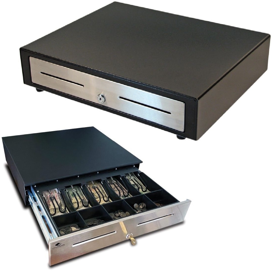 apg Standard- Duty 19" Electronic Point of Sale Cash Drawer | Vasario Series VBS320-BL1915 | Printer Compatible |