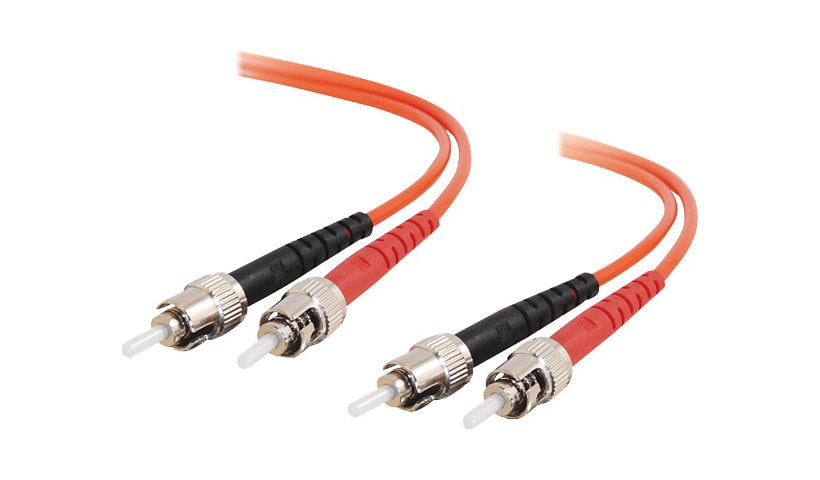 C2G 5m ST-ST 62.5/125 OM1 Duplex Multimode PVC Fiber Optic Cable - Orange - patch cable - 5 m - orange