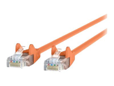 Belkin Cat6 25ft Orange Ethernet Patch Cable, UTP, 24 AWG, Snagless, Molded, RJ45, M/M, 25'