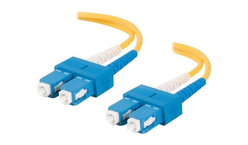 C2G 3m SC-SC 9/125 Duplex Single Mode OS2 Fiber Cable - Yellow - 10ft - pat
