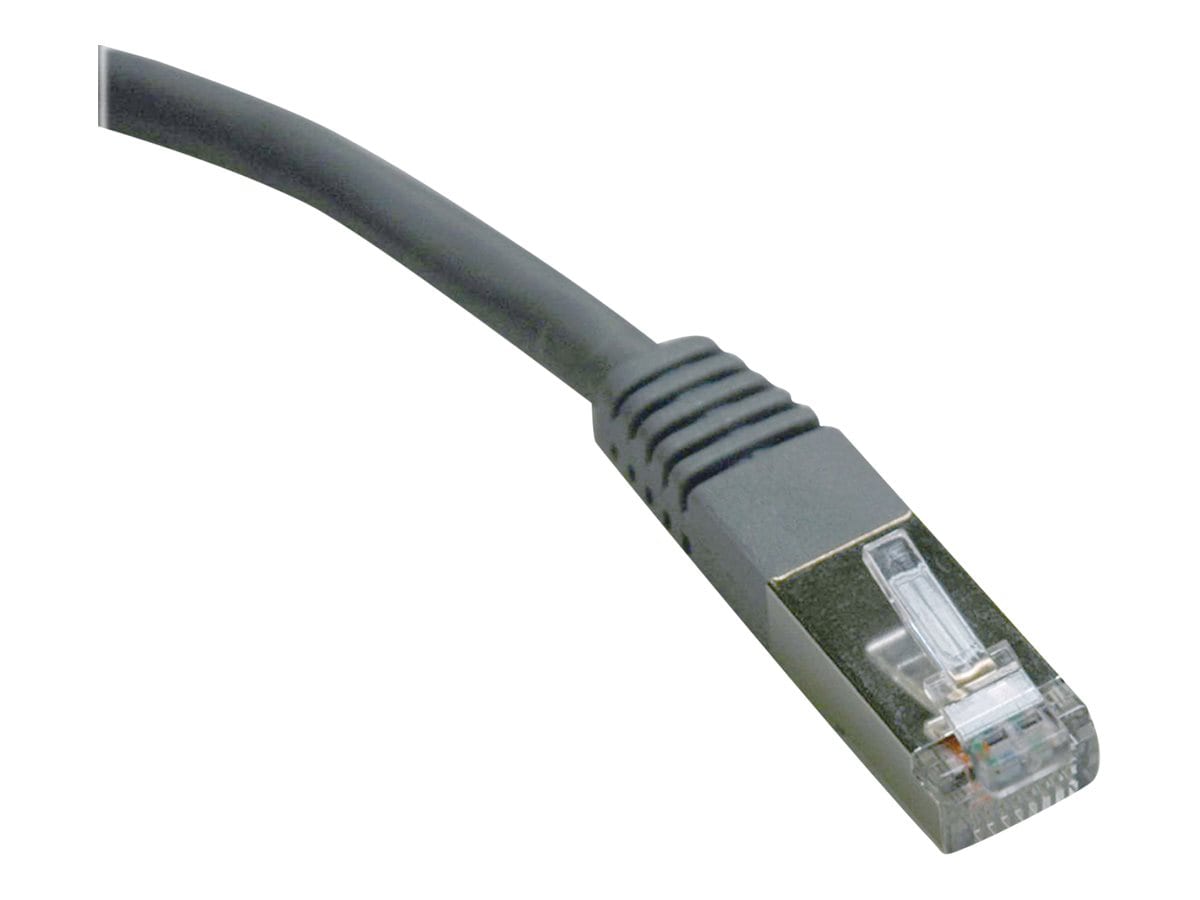 Eaton Tripp Lite Series Cat6 Gigabit Molded Shielded (FTP) Ethernet Cable (RJ45 M/M), PoE, Gray, 7 ft. (2.13 m) - patch
