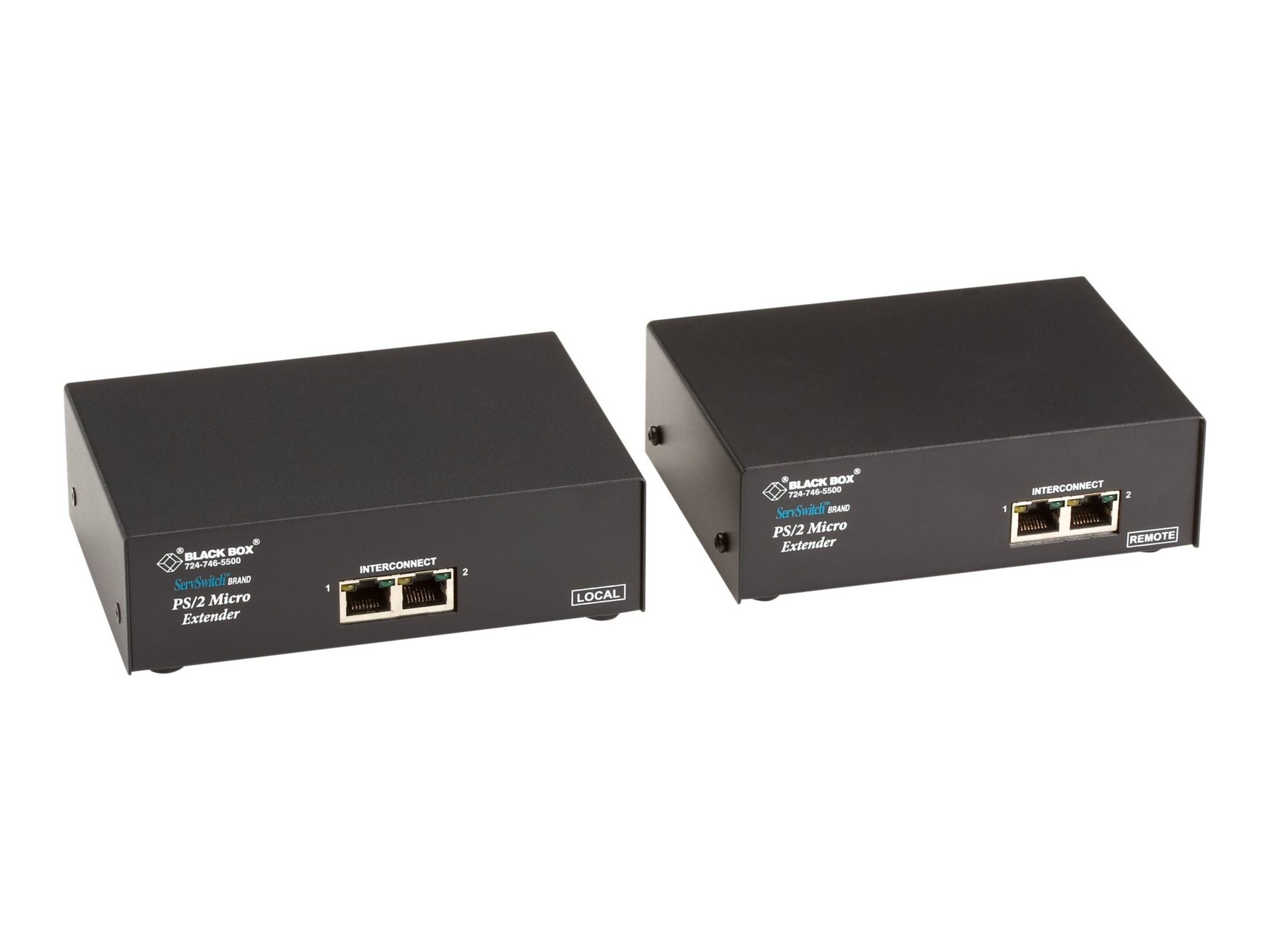 Black Box ServSwitch Brand Micro Extender Kit Dual VGA, w/ Serial and Audio