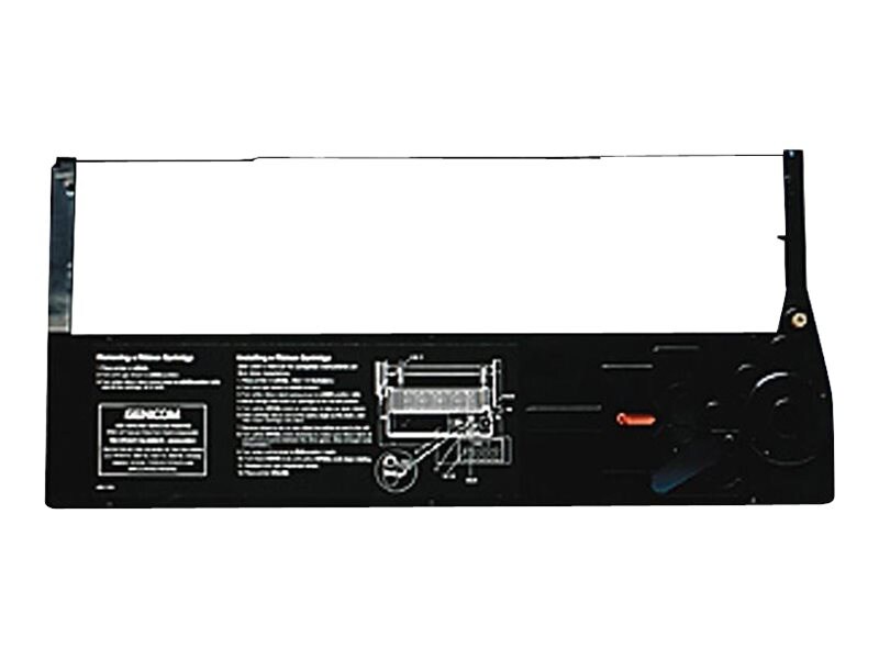 Genicom - 1 - black - printer fabric ribbon