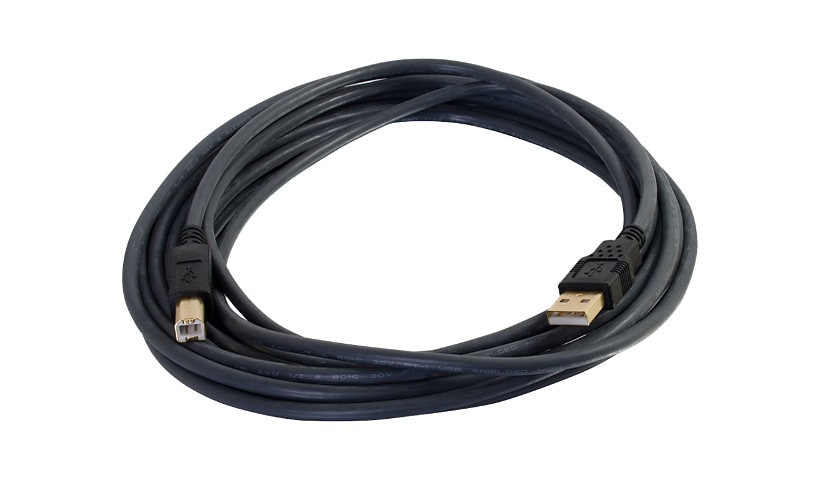 C2G 6.6ft USB A to USB B Cable - Ultima Series Black - M/M