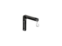 Da-Lite Mounting and Extension Brackets - No. 6 Sheet Metal Wall Brackets - 6in x 6in L-bracket - Black