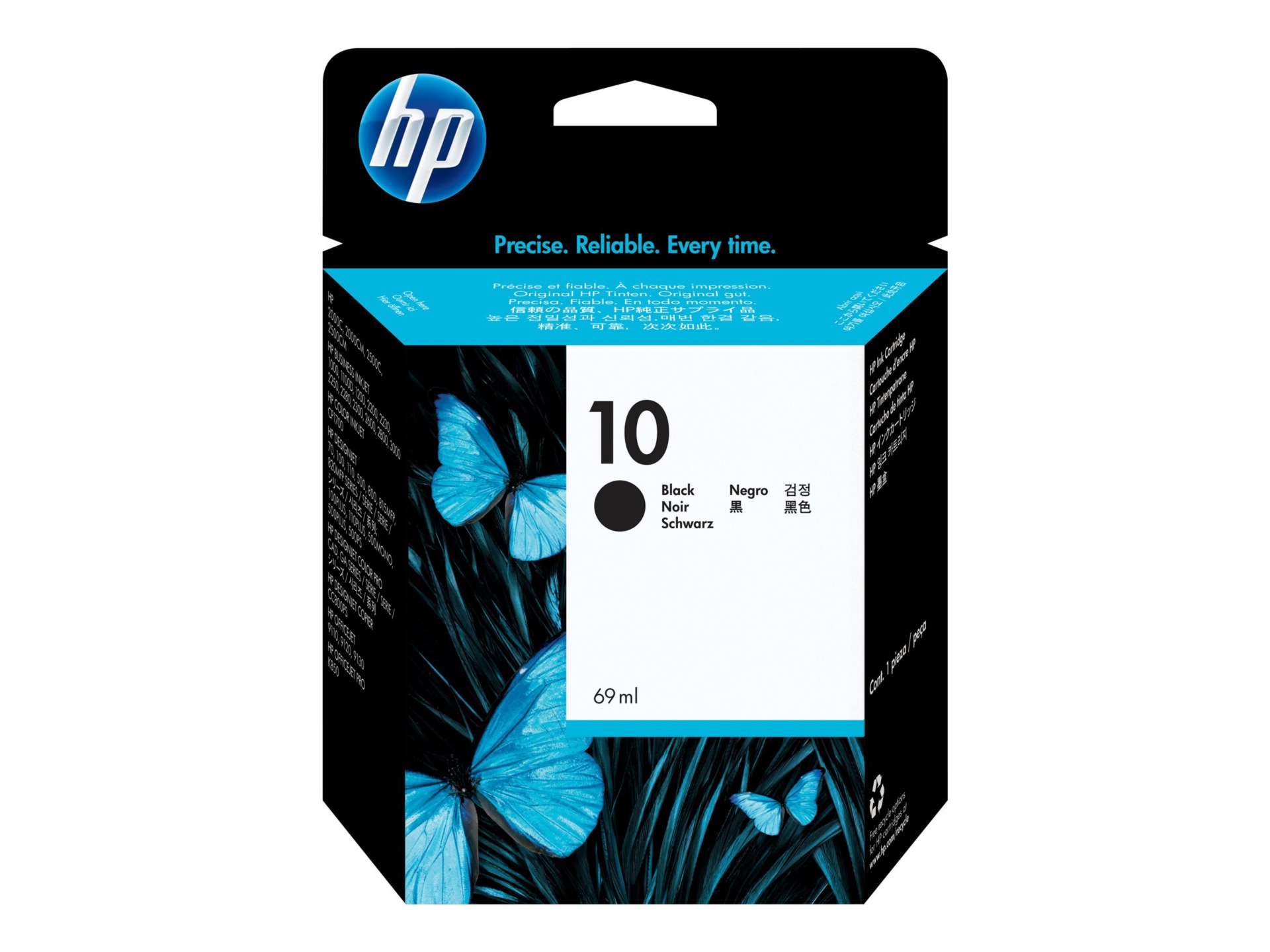 hp 10 ink cartridge black c4844a