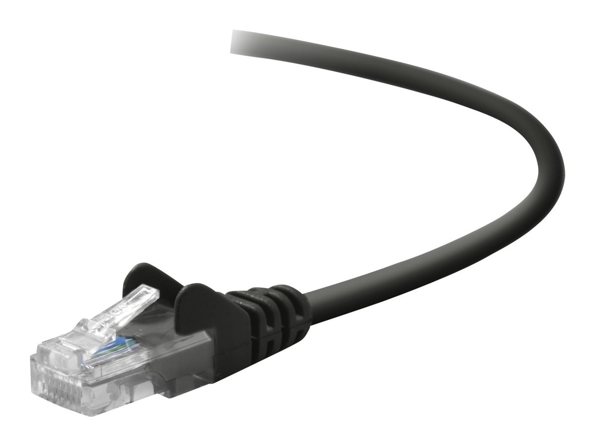 Belkin CAT5e/CAT5, 15ft, Black, Snagless, UTP, RJ45 Patch Cable