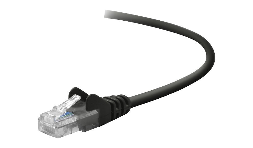 Belkin Cat5e/Cat5 15ft Black Snagless Ethernet Patch Cable, PVC, UTP, 24 AWG, RJ45, M/M, 350MHz, 15'