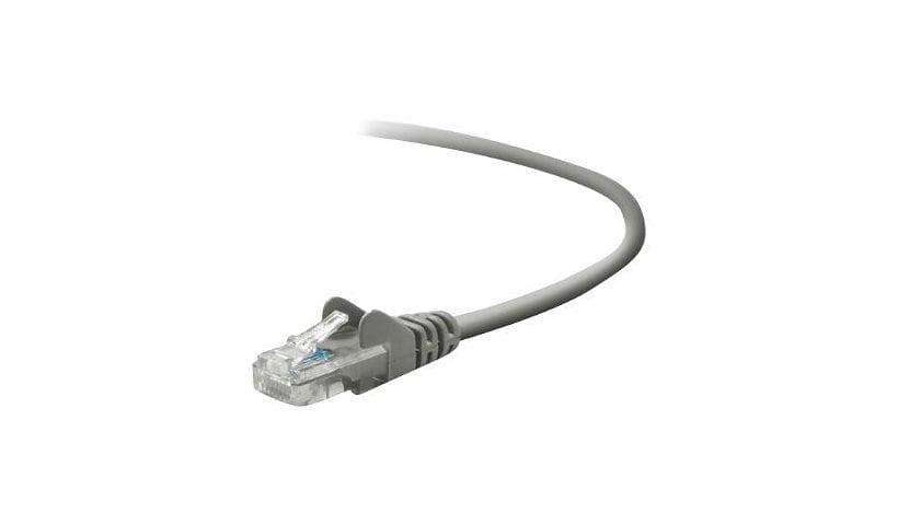 Belkin Cat5e/Cat5 20ft Grey Snagless Ethernet Patch Cable, PVC, UTP, 24 AWG, RJ45, M/M, 350MHz, 20'