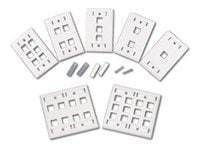 C2G 2-Port Keystone Single Gang Wall Plate - White