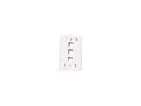 C2G 3-Port Keystone Single Gang Wall Plate - White