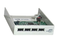 Cables To Go 4-Port USB 2.0 Front-Bay Hub - hub - 4 ports