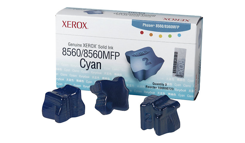 Xerox Phaser 8560MFP - 3-pack - cyan - solid inks