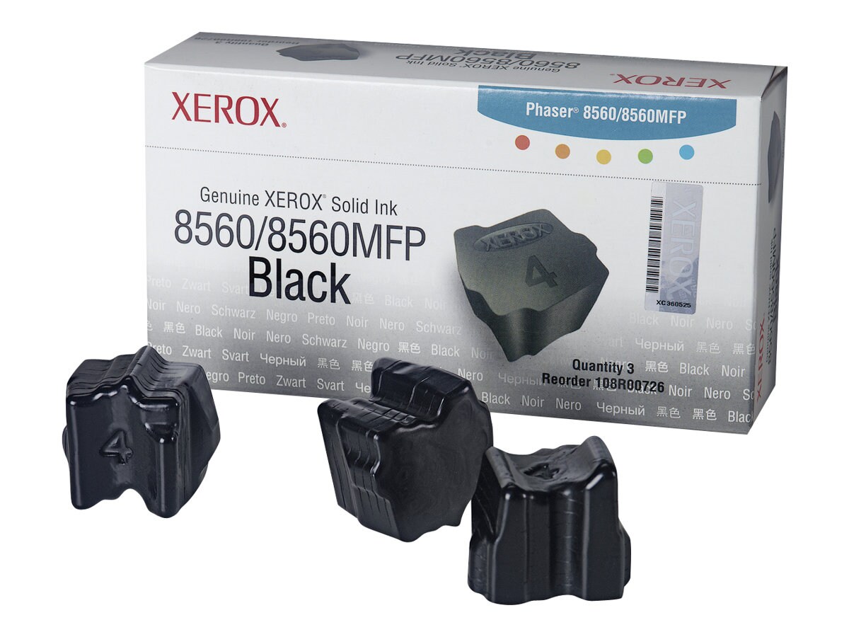 Xerox 8560 Solid Black Ink (3 Sticks)