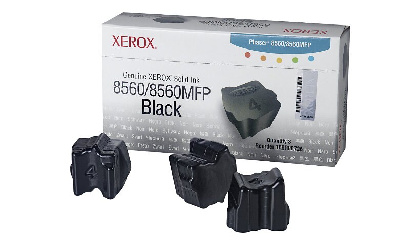 Xerox 8560 Solid Black Ink (3 Sticks)